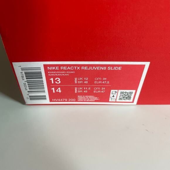 Nike ReactX Rejuven8 Slide Mens Size 13 Khaki Brown HV4479-200 - Picture 7 of 10
